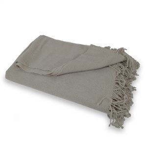Light Grey Throw Handwoven