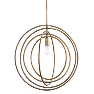 Gold Orbit Rings Pendant Light
