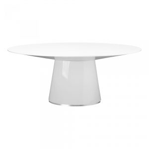 White Oval Table