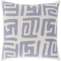 Light Periwinkle Kuba Cloth Pillow
