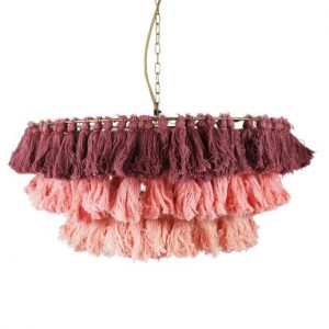 Blush Ombre Tassel Chandelier