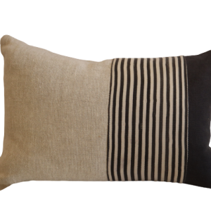 Carbon Linen Stripe Pillow + Insert