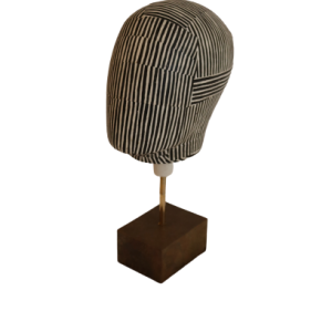 Delilah Vintage Black & White Stripe Mannequin Head