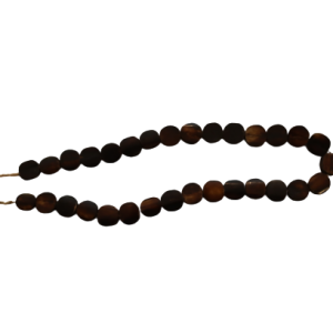 Flat Brown bone beads