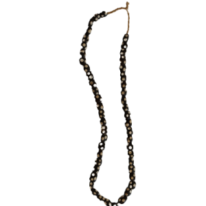 Black and White Patterned Bone Beads - Small