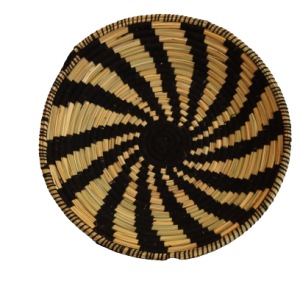 Woven Black and White Basket