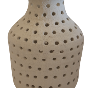 Small White Ceramic Porous Vase