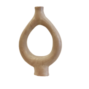 White Washed Ceramic Vase - Small