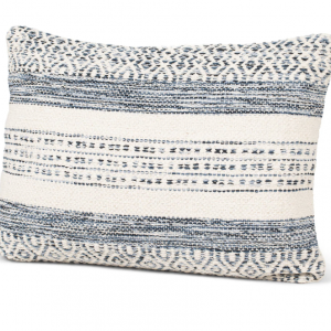 Indigo + Ivory Stripped Pillow