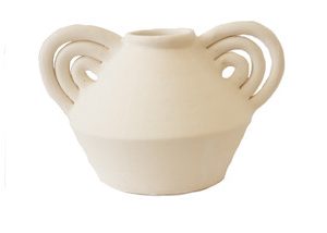 Small Tri Handle Clay Vase
