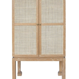 Natural Cerused Bar Cabinet