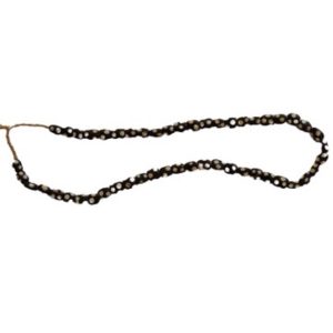 Black + White Patterned Bone Beads- small