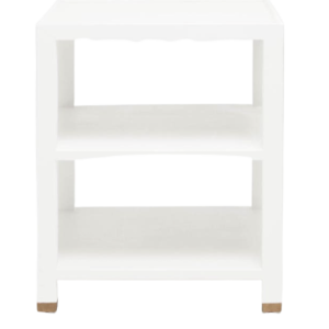 Faux Linen Side Table