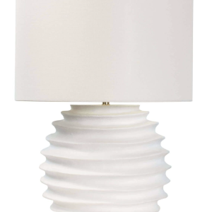 Accordion White Plaster Table Lamp