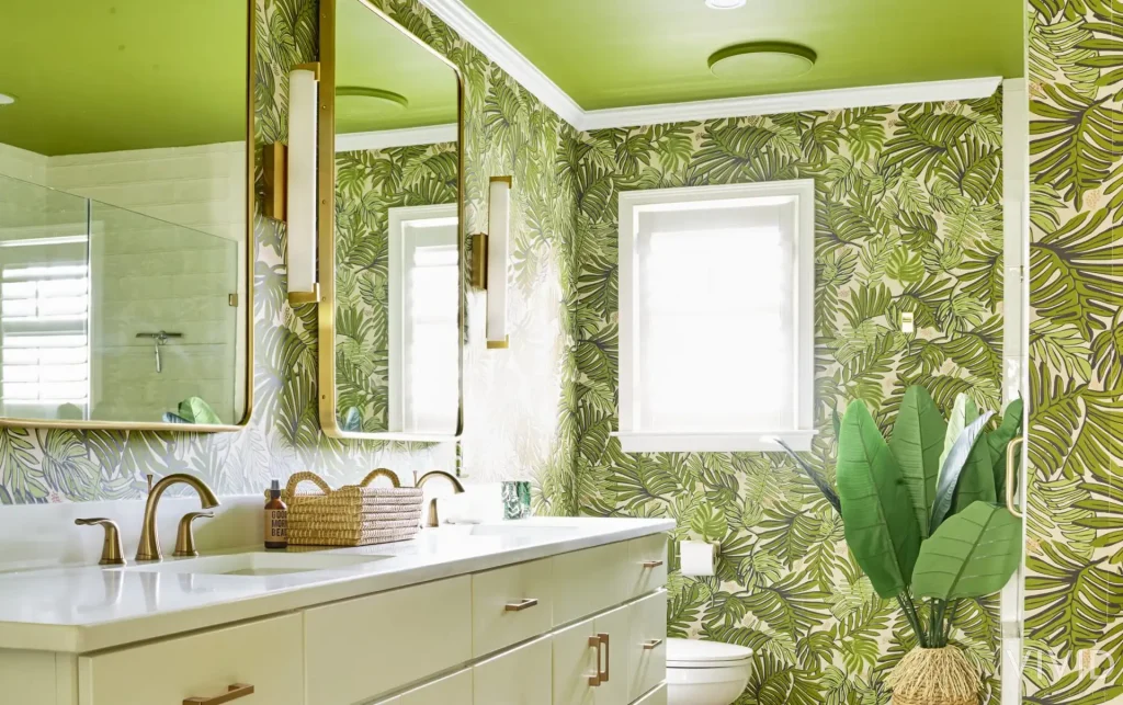 Bathroom _ Wallpaper by JUSTINA BLAKENEY