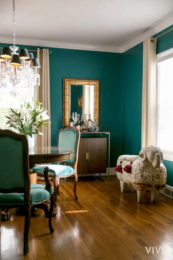 Copy of Dining Room _ Tropical Turquoise Paint by Benjamin Moore