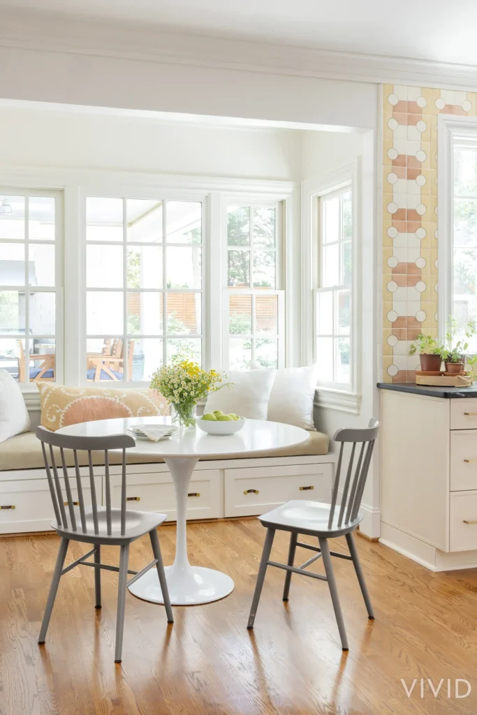 Breakfast Nook _ Pillows sourced by VIVID