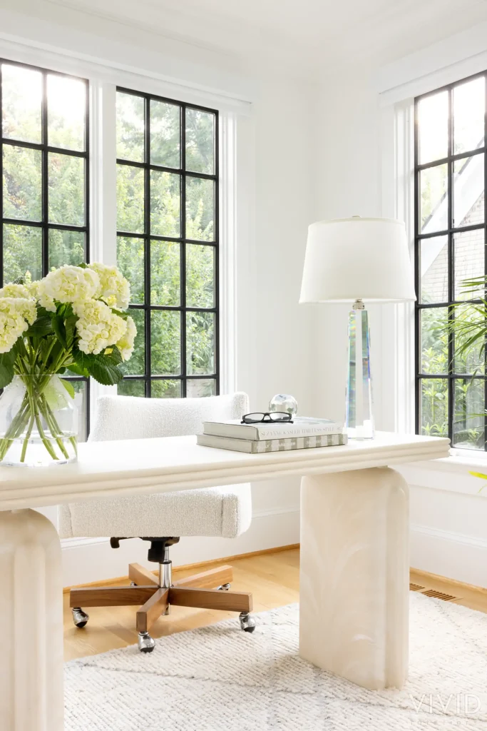 Sunroom Study _ Octagonal Spire Table Lamp by Visual Comfort