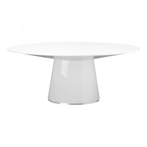 White Oval Table