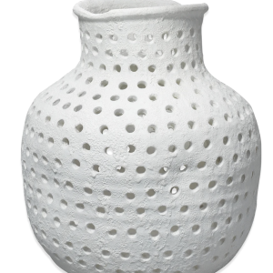 White Ceramic Porous Vase