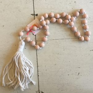 Natural Pink Bead Chain W/ Tassel
