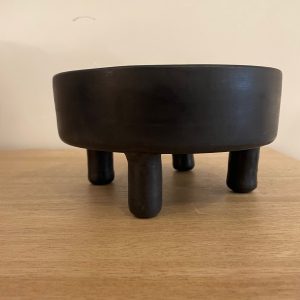 Low Black Terracotta Bowl