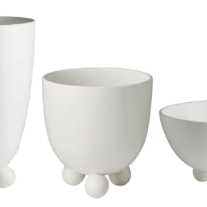 Matte White Tri- Vase/Pot/Bowl