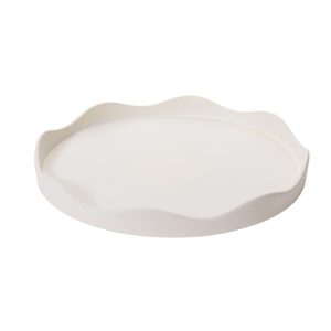 Off-White Scalloped Tray