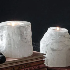 Selenite Candle Stand